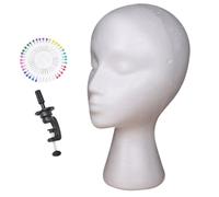 MLqkpwy Foam Mannequin Head | False Wig Fitting Head,Beauty Practice Setup Tool for Home Stylists Makeup Artists Cosmetology Instructors Professional Hairstylists