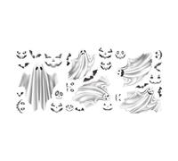 MLqkpwy Glow in the Dark Halloween Stickers, Glow in the Dark Halloween Stickers, The Bat Ghost Light Window Hangs - Removable DIY Wall Sticker,
