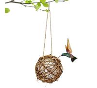 MLqkpwy Hummingbird Nesting House | Full of Bird Nesting Materials,Globe Bird House, Refillable Outdoor Station, Hummingbird Nest Ball for Patio Garden