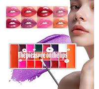 MLqkpwy Lip Palette - 20 Colors Lip Color Palette | Lightweight Matte Creamy Tinted Blush Waterproof Smudge-Proof Cosmetic for Night Out Everyday Party