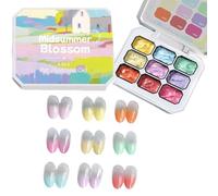 MLqkpwy Painting Gel for Nail - 9-Colors Nails Gradient Gel | Long-Lasting No Wipe UV/LED Curing Polish Art for Home Personal Salon French Manicure