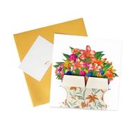 MLqkpwy Pop Up Flowers, Pop Up Flowers, Folding Flower Card - Paper Love Flower Bouquet Pop Up Card, Handmade Popup Greeting Cards with Roses, Lily, Sunflower, Tulip