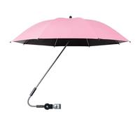 MLqkpwy Pushchair Parasol Beige,Umbrella for Stroller with Clamp,82cm Adjustable Waterproof Canopy,with Adjustable Fixing Clamp, Clip On Stroller Umbrella