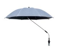 MLqkpwy Pushchair Parasol Beige,Umbrella for Stroller with Clamp,82cm Adjustable Waterproof Canopy,with Adjustable Fixing Clamp, Clip On Stroller Umbrella