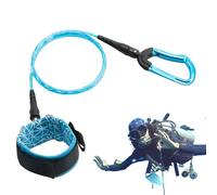 MLqkpwy Scuba Diving Lead, Scuba Diving Straps, Anti-Lost Snorkeling Rope, Elastic Strap for Deep Sea Training, Built-in Stainless Steel Wire for Underwater Aid