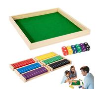 MLqkpwy Shut The Box | Wood Dice Tabletop Activities | Portable Interactive Board Dice Game for Family Night Camping Trips Coffee Table Team Building Holiday Gatherings