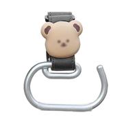 MLqkpwy Stroller Hooks | Multi-Functional Stroller Straps Aluminum Cartoon Bear Clips,Large Multi-Functional Stroller Straps Clips,for Diaper Bags