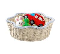 MLqkpwy Woven Basket for Fruit - Decorative Kitchen Counter Food Basket Imitation Rattan - Woven Decorative Fruit Storage Holder for Easter Nursery Picnic Christmas Home Dining Table Kitchen Living