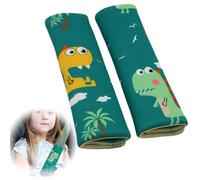 MLRUQRX Pack of 2 Children's Seat Belt Pads, Cute Dinosaur Seat Belt Pads, Breathable and Skin-Friendly, Child Seat, Wear-Resistant and Durable for All Seasons, Car Seat Cushion