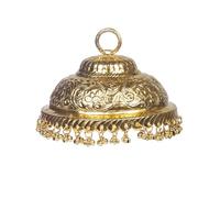 MLS HANDICRAFTS Gold Plated Carved Chatra/Chattar for god and Temple with Attached Hook and Ghunghroo (2 INCH)