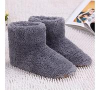 MLSJM Heated Slippers Rechargeable, USB Electric Heating Shoes Warming Footies for Women men, Plush Warm Electric Slipper
