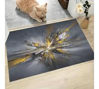 MLSOWM Door Matts Indoor 60 x 90 cm Non-Slip Low-Profile Abstract Explosion Door Mat Welcome Front Doormat Geometric Fragments Washable Entry Rug for Entryway Room Hallway, Dark Gray