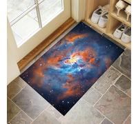 MLSOWM Washable Door Mats Indoor & Outdoor - Non-Slippery Heavy Duty Helix Nebula Front Door Mat - Dust Grabbing Beautiful Starry Sky Doormats - Super Absorbent Entrance Mat (Blue, 90 x 150 cm)