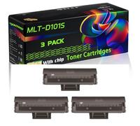 MLT-D101S Compatible for Samsung Toner Cartridges with Chip SF-760P ML-2165W SCX-3400W ML-2168 Printers (3 Pack Black)