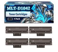 MLT-D1042S Toner Cartridges Compatible for Samsung SCX-3200 SCX-3201 SCX-3205 SCX-3205W Printers, With Chip Large Capacity 2500 Pages (4 Pack Black)