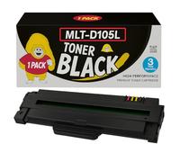 MLT-D105L MLTD105L Toner Cartridge,ML-1910 Toner Cartridge Compatible for Samsung ML-1916K 1915K 1910K 2525K 2580NK SCX-4610K 4605K 1600K 4623K 4623FK 4623FN CF-650 CF-650F ML-2525 ML-2525（1 Black）