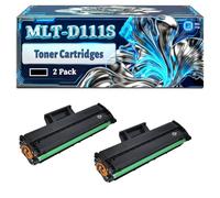 MLT-D111S Toner Cartridges Compatible for Samsung Xpress M2070 M2078F M2078FW M2078W SL-M2020 SL-M2020W SL-M2022 Printers, With Chip Large Capacity 2000 Pages (2-Pack Black)