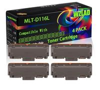 MLT-D116L Compatible for Samsung Toner Cartridge with Chip Xpress M2676 M2825DW M2825ND M2826 M2835dw Printers (4 Pack Black)
