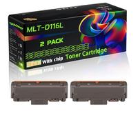 MLT-D116L Compatible for Samsung Toner Cartridge with Chip Xpress M2676 M2825DW M2825ND M2826 M2835dw Printers (2-Pack Black)