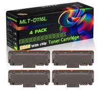 MLT-D116L Compatible for Samsung Toner Cartridge with Chip Xpress M2676 M2825DW M2825ND M2826 M2835dw Printers (4 Pack Black)