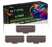 MLT-D116L Compatible for Samsung Toner Cartridges with Chip Xpress M2625s M2625Ds M2626s M2675s M2675Fs M2675FNs M2676s Printers (3 Pack Black)