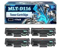 MLT-D116L Toner Cartridge Compatible for Samsung Xpress M2826 M2835dw M2875FD M2875FW M2876 M2885FW SL-M2835DW Printers, With Chip Large Capacity 3000 Pages (4 Pack Black)