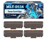 MLT-D116L Toner Cartridge Compatible for Samsung Xpress M2875FW M2876 M2885FW SL-M2835DW Printers, With Chip Large Capacity 3000 Pages (4 Pack Black)