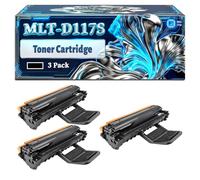 MLT-D117S Toner Cartridge Compatible for Samsung SCX-4655F SCX-4655FN Printers, With Chip Large Capacity 3000 Pages (3 Pack Black)