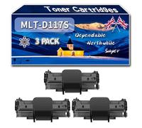 MLT-D117S Toner Cartridges Compatible for Samsung SCX-4655F SCX-4655FN Printers, High-Definition Printing Effect with Chip, 3500 Pages (3 Pack Black)