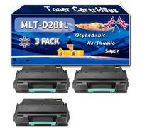 MLT-D201L Toner Cartridges Compatible for Samsung ProXpress M 4030 ND ProXpress M 4080 FX Printers, High-Definition Printing Effect with Chip, 20000 Pages (3 Pack Black)