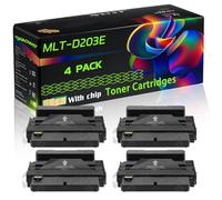 MLT-D203E Compatible for Samsung Toner Cartridges with Chip ProXpress M3320ND M3370FD M3370ND M3820DW M3870DW M3870FW M4020ND M4070FR M4070ND SCX-5637FR SL-M3820 Printers (4 Pack Black)