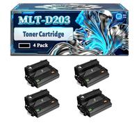 MLT-D203E Toner Cartridge Compatible for Samsung ProXpress M3320ND M3370FD M3820DW M3820ND M3870FW M4020ND M4024ND M4070FR M4070ND Printers, With Chip Large Capacity 10000 Pages (4 Pack Black)