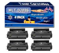MLT-D203S Toner Cartridges Compatible for Samsung ProXpress M3320ND M3370FD M3370ND M3820DW Printers, High-Definition Printing Effect with Chip, 4000 Pages (4 Pack Black)