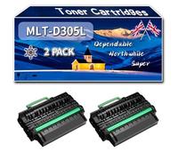 MLT-D305L Toner Cartridges Compatible for Samsung ML-3750 ML-3750ND Printers, High-Definition Printing Effect with Chip, 25000 Pages (2-Pack Black)
