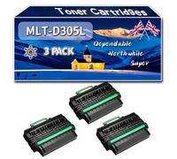 MLT-D305L Toner Cartridges Compatible for Samsung ML-3750 ML-3750ND Printers, High-Definition Printing Effect with Chip, 25000 Pages (3 Pack Black)