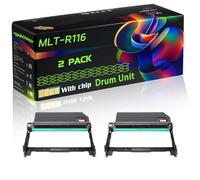 MLT-R116 Compatible for Samsung Drum Unit with Chip Xpress M2625 M2626 M2675 M2675F M2675FN M2676 Printers (2-Pack Black)