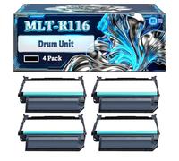 MLT-R116 Drum Unit Compatible for Samsung Xpress M2625 M2626 M2675 M2675F M2675FN M2676 M2825DW M2825ND Printers, With Chip Large Capacity 9000 Pages (4 Pack Black)