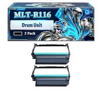 MLT-R116 Drum Unit Compatible for Samsung Xpress M2625 M2626 M2675 M2675F M2675FN M2676 M2825DW M2825ND Printers, With Chip Large Capacity 9000 Pages (2-Pack Black)