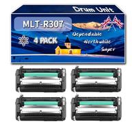 MLT-R307 Drum Unit Compatible for Samsung ML-4510 ML-4510 ND ML-4512 ND ML-5010 ML-5010 ND Printers, High-Definition Printing Effect with Chip, 60000 Pages (4 Pack Black)