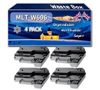 MLT-W606 Waste Box Compatible for Samsung MultiXpress 8030 ND 8040 ND 8200 Series 8230 NA 8240 NA Printers, High-Definition Printing Effect with Chip, 100000 Pages (4 Pack Black)