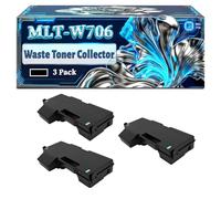MLT-W706 Waste Toner Collector Compatible for Samsung MultiXpress SL-K7400GX SL-K7400LX SL-K7500GX SL-K7500GX SL-K7600GX SL-K7600LX Printers, With Chip Large Capacity 50000 Pages (3 Pack Black)