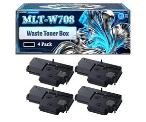 MLT-W708 Waste Toner Box Compatible for Samsung MultiXpress SMART K4250LX K4300LX MX4 K4350LX Printers, With Chip Large Capacity 100000 Pages (4 Pack Black)