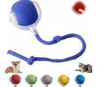 Mlthcig Interactive Rolling Ball for Dogs with Tail, Chase Mate Reduces Anxiety and Boredom, Electric Smart Automatic Balls Pet Toy Ball Rechargeable Cat Toys for Indoor Dogs Cats(Blue)