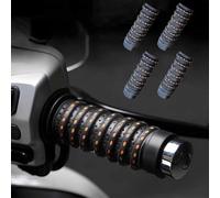Mlthcig Non-slip Soft Silicone Grip Tape for Motorcycle Handlebars, Water-Resistant PU Tape Dragon Bone Support Enhanced Control, Breathable, And Wear-Resistant,Black, Grips Handle Bar(2PAIR)