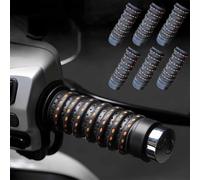 Mlthcig Non-slip Soft Silicone Grip Tape for Motorcycle Handlebars, Water-Resistant PU Tape Dragon Bone Support Enhanced Control, Breathable, And Wear-Resistant,Black, Grips Handle Bar(3PAIR)