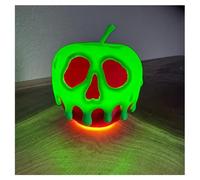 Mlthcig Poison Candy Apple Light, Halloween Decor with 3D Apple Shapes, Enchanted Poison Apples Tealight Holder, Spooky Candys Apples Night Light Tiny Bright, Candy Decoaration for Party or Home(1PC)
