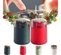 Mlthcig Pop-Up Automatic Toothpick Dispenser, Portable Pop up Automatics Toothpicks Holders, Household Living Room Push Button Toothpicks Jar for Home Both Indoor and Outdoor Use(SET*B)