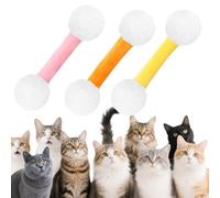 Mlthcig Q-Tip Cat Toy Qtips, Big Q Tip One Swab Cat Toys, Giant Qtip Toys for Cats, Cotton Swab Kicker Kitty Kick Sticks for Indoor, Kitten Teething ToysFunny Interactive Soft Plush Pack(3PCS-#A)