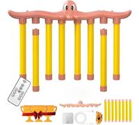 Mlthcig Reflex Catch Game, Reflex Catching Falling Sticks Challenge, Hand Eye Coordination Training, Adjustable Hand Speed Reaction Time Test, Fast-Paced Stick Drop Family Game Adult(Pink Octopus)