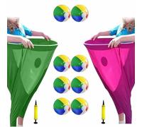 Mlthcig The Ultimate Christmas Party Game Pants, Granny Pants Party Rush, Funny Giant Stretchy Pant Yard Game for Adults, Family Reunion Games, Giant Outdoor Recreational Tossing(Green+Pink)